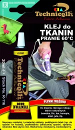 KLEJ DO TKANIN ROZPUSZCZALNIKOWY 20 ML TECHNICQLL