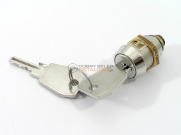 ZAMEK MEBLOWY BĘBENKOWY FI 19/ owal 16,0 mm- DŁ.20,0 mm - 90\' prawy KRZYWKOWY BEZ KRZYWKI EURO-LOCKS