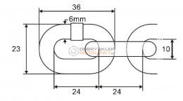 ŁAŃCUCH FI.   6,0 OC.TECHNICZNY DIN 5685/A