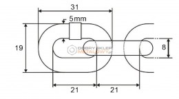 ŁAŃCUCH FI.   5,0 OC.TECHNICZNY DIN 5685/A