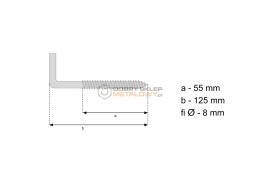HAK FI  8x125/55  PROSTY DO DREWNA WYDŁUŻONY