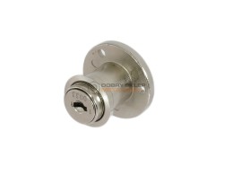 ZAMEK MEBLOWY BĘBENKOWY FI 18 MM DO KLAP WCISKANY 2 KLUCZE BLASZKA ZACZEPOWA HAFELE