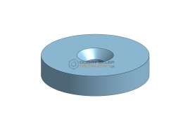 MAGNES NEODYMOWY WALCOWY 25X5 Z OTWOREM POD WKRĘTY STOŻKOWE 4,5 MM MW N38 MAX 8,0 KG