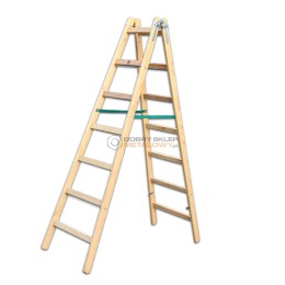 DRABINA DREWNIANA ROZSTAWNA   7 STOPNI PREMIUM MAAN