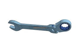 KLUCZ PŁASKO-OCZKOWY Z GRZECHOTKĄ ŁAMANY Z BLOKADĄ 17 CV GEARWRENCH SATA