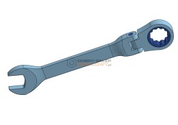 KLUCZ PŁASKO-OCZKOWY Z GRZECHOTKĄ ŁAMANY 21 CV KING TONY