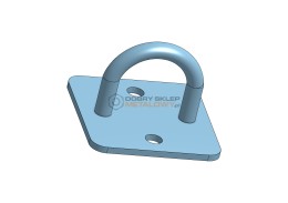 USZKO WRZECIĄDZA PODSTAWA 40 MM X 40 MM PAŁĄK FI 5,0MM OWALNY  28 MM X 28 MM OCYNK BIAŁY