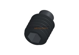 WKRĘT DOCISKOWY M10X81,9 (9) Z ZABEZPIECZENIEM Z CZOPEM WALCOWYM POLIACETAL 6,5 MM LONG LOCK